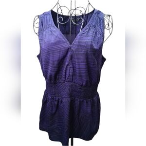 NWOT Banana Republic Purple and Black Patterned Dress